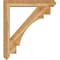 Ekena Millwork Merced Arts and Crafts Rough Sawn Bracket w/ Offset Brace, Western Red Cedar, 6"W x 34"D x 38"H BKT0604X34X38MRC03RWR - alternate 2